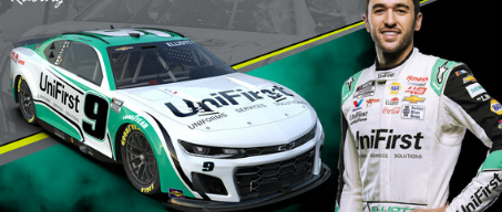 Chase Elliott驾驶的UniFirst9号雪佛兰在里士满首次亮相2024NASCAR赛季